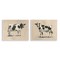 Stupell Industries Beige Holstein Cow Portrait 2 pc Wall Plaque Art Set Design by June Erica Vess